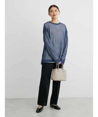 Green Parks ＳＥＴ２点ロンＴ＋メッシュニットプルオーバー Blue