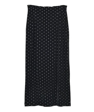YECCA VECCA グリッタードットベロアナロースカート Black