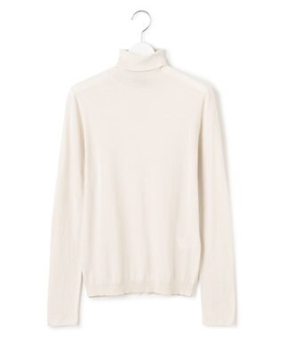 23区 S 【CLASSY.掲載/洗える】スムージーコットン タートルネック ニット ベージュ系