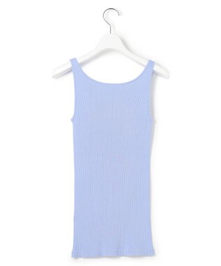 23区 【新色追加】オーガニック コットンリブ タンクトップ スカイブルー系