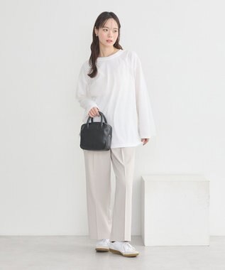 earth music&ecology ラインストーンチュールドッキングプルオーバー Ivory