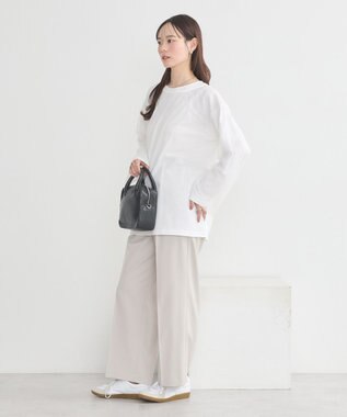 earth music&ecology ラインストーンチュールドッキングプルオーバー Ivory