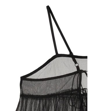 Green Parks リバーシブルチュールビスチェ Black