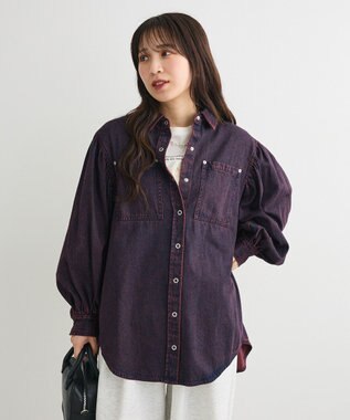 Green Parks ・ＳＵＧＡＲ　ＳＰＯＯＮ　ボリュームスリーブデニムシ Bordeaux