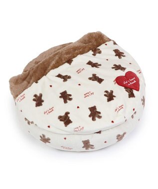 PET PARADISE ペットパラダイス 丸型寝袋 遠赤外線 《くまちゃん柄》 60cm くまちゃん柄