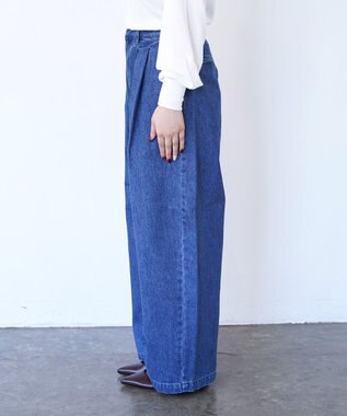 woadblue TUCKER タッカー / ワイドデニムパンツ MIDBLUE