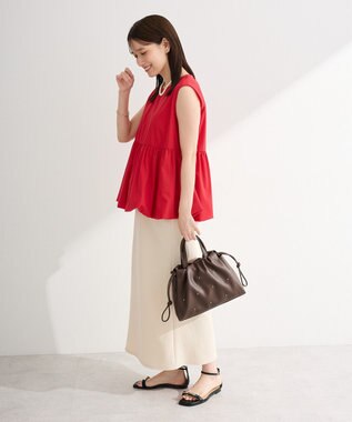 Green Parks ２ｗａｙドロストスタッズショルダーバッグ Brown