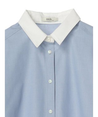 earth music&ecology クレリックシャツ Sax