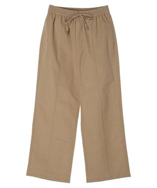 Green Parks 綿麻混イージーワイドパンツ Light Beige