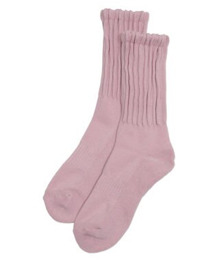 WEGO サポート付きボリューム無地リブソックス ピンク