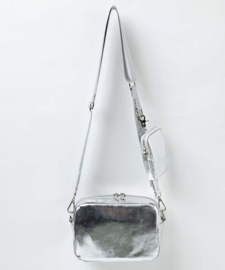 WEGO ポーチ付きスクエアショルダー シルバー