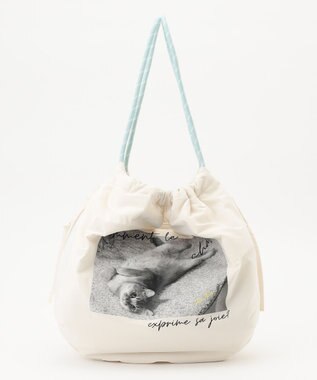 ANY SIS 【貴島明日香さんコラボ】キャットラウンド トートバッグ アイボリー