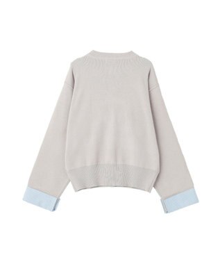 earth music&ecology フェイクレイヤードカーディガン Light Gray
