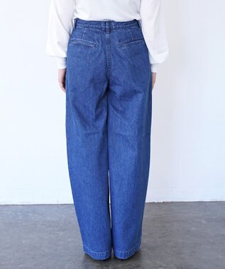 woadblue TUCKER タッカー / ワイドデニムパンツ MIDBLUE
