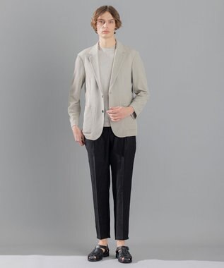 JOSEPH HOMME リネンナイロンプレーン　半袖クルーネックニット ホワイト系