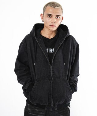 WEGO 【ユニセックス着用ITEM】フードデニムブルゾン