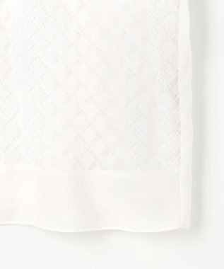 J.PRESS LADIES パウダリーツイルレースコンビ カットソー ホワイト系