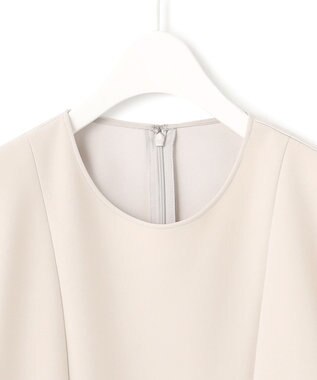 ICB L 【洗える】ミリオーネダンボールニット ペプラムブラウス トープ系