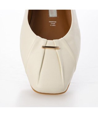 MODE ET JACOMO <MODE ET JACOMO>ソフトレザーフラットパンプス ホワイト