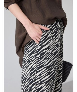 AMERICAN HOLIC ゼブラプリントリラックスパンツ Black