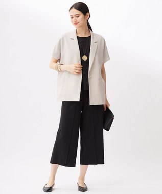 自由区 【カタログ掲載・セットアップ対応・接触冷感・UVカット・吸水速乾・抗菌防臭・洗える】ハイカウントモクロディ パンツ ブラック