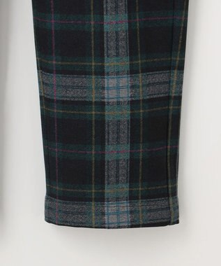 23区GOLF 【MEN】【ストレッチ】チェック柄プリント パンツ ダークグリーン系3