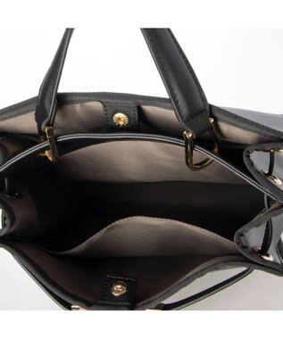 UNBILLION cachecache スマホショルダー付ヒネリ金具2wayワンハンドルトート ブラック