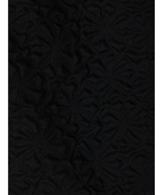 earth music&ecology エンボスフラワー　切替ボリュームスカート Black