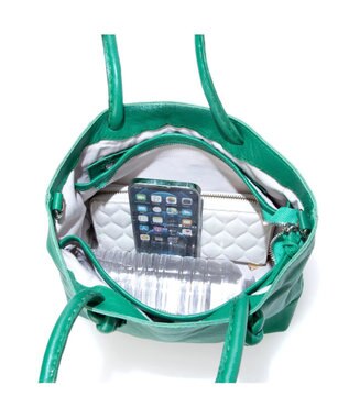 UNBILLION ペルケ perche / ソフトレザー3層2wayトート グリーン