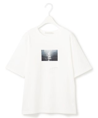 ICB 【接触冷感・UVケア・洗える】ロゴＴＥＥ カットソー フォト×オフホワイト系