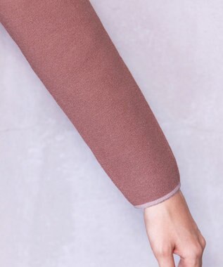 Tiaclasse 【洗える】配色ボタンニットトップス ピンク