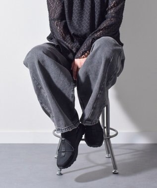 INTER-CHAUSSURES 【BUSSOLA】ニットスリッポンスニーカー ブラック雑材