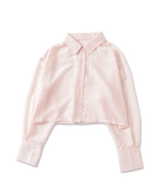 WEGO 【シワになりにくい】シアーショートシャツ ピンク