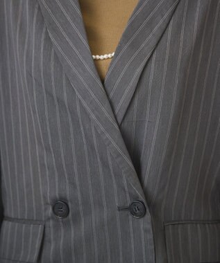 AMERICAN HOLIC シアーストライプジャケット Charcoal Gray