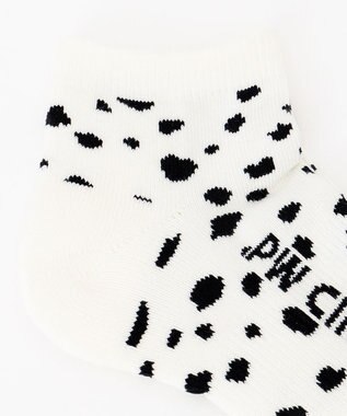 PW CIRCULUS 【MEN】【土踏まずをサポート】ロゴ ショートソックス ダルメシアン