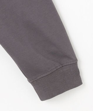 ANY L 【洗濯機可/接触冷感/UVケア】オーガビッツロングスリーブTシャツ チャコール×ロゴ