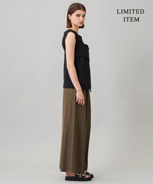 ICB L 【WEB限定・UVカット・洗える】ウール2WAYストレッチ キャミソールブラウス ブラック系