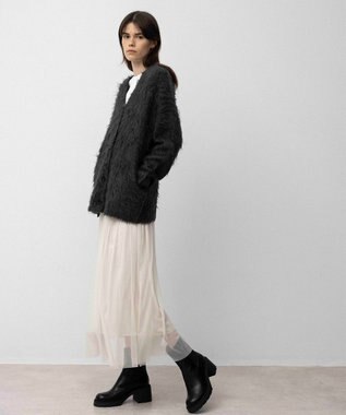 NAVE 【Nave】モヘアシャギー カーディガン チャコール系
