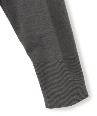 UNFILO 【洗える】ハイネックＩラインニットワンピース チャコール