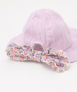 ANY KIDS 日よけ付き リボン ハット ラベンダー