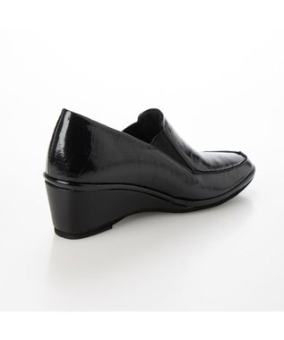 MODE ET JACOMO <D'ICI>ウェッジヒールサイドゴアスリッポンシューズ ブラックビー