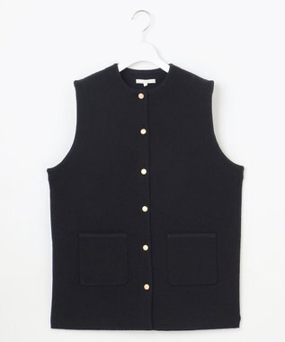 自由区 【カタログ掲載】ループボンディングニット ベスト ネイビー