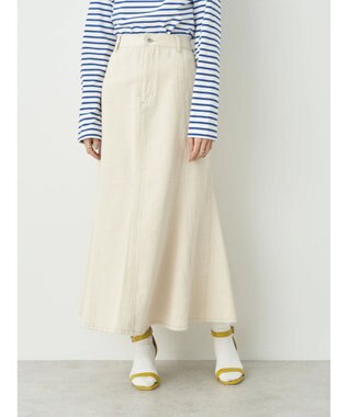 earth music&ecology デニムマーメイドスカート Ivory