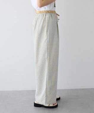 CRAFT STANDARD BOUTIQUE サッカーチェックイージーパンツ Light Blue