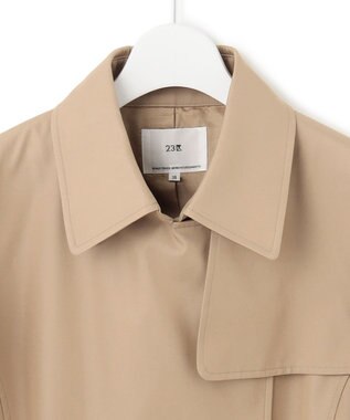 23区 S コットンポリエステルギャバジン ロング トレンチコート キャメル系