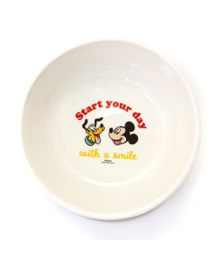 PET PARADISE ディズニー ミッキーマウス 高さのある フードボウル 白～オフホワイト