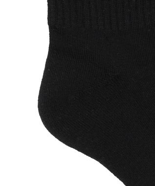 WEGO 底パイル刺繍デザインソックス（丈14㎝） ブラック