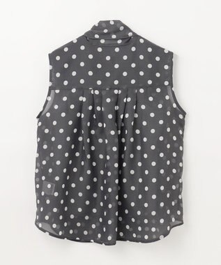 GRACE CONTINENTAL シアードットプリントブラウス ブラック