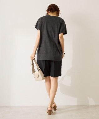 AMERICAN HOLIC フレンチスリーブＶネックニットカーディガン Charcoal Gray