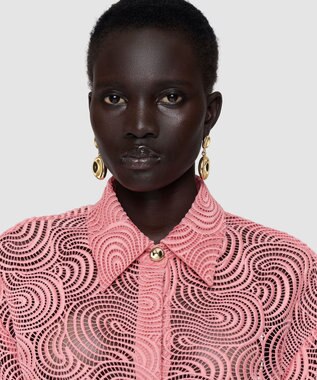 JOSEPH コードレース クロシェ　ブラウス Blush